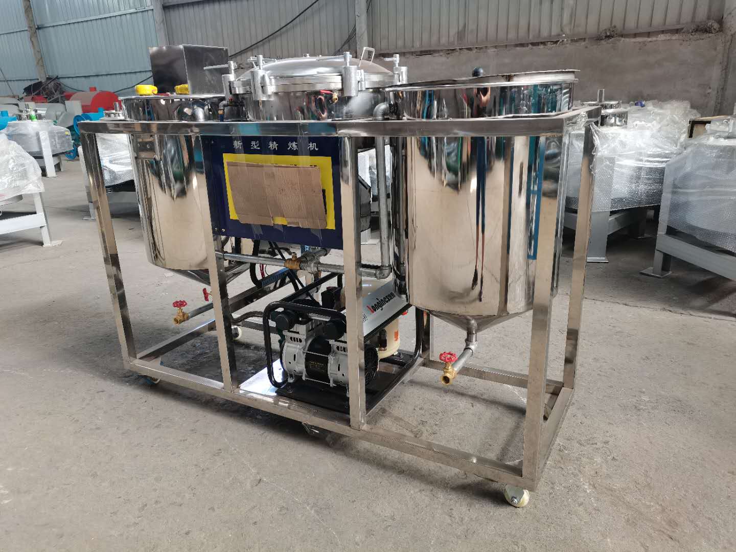 stainless steel peanut oil refinery plant