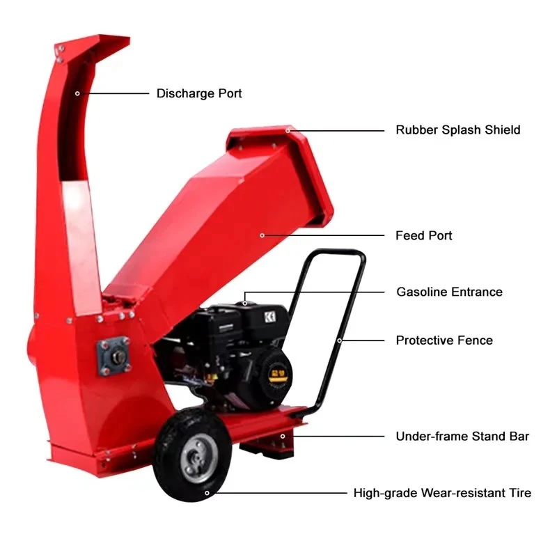 gasoline 15 horsepower tree Branch Shredder Chipper