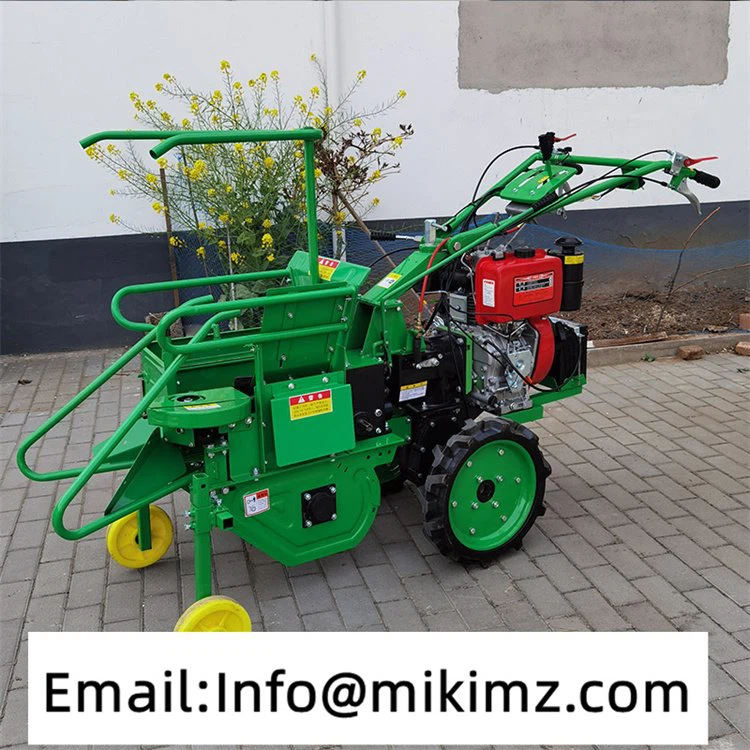 Commercial corn combine harvester semi-automatic walk-behind harvester